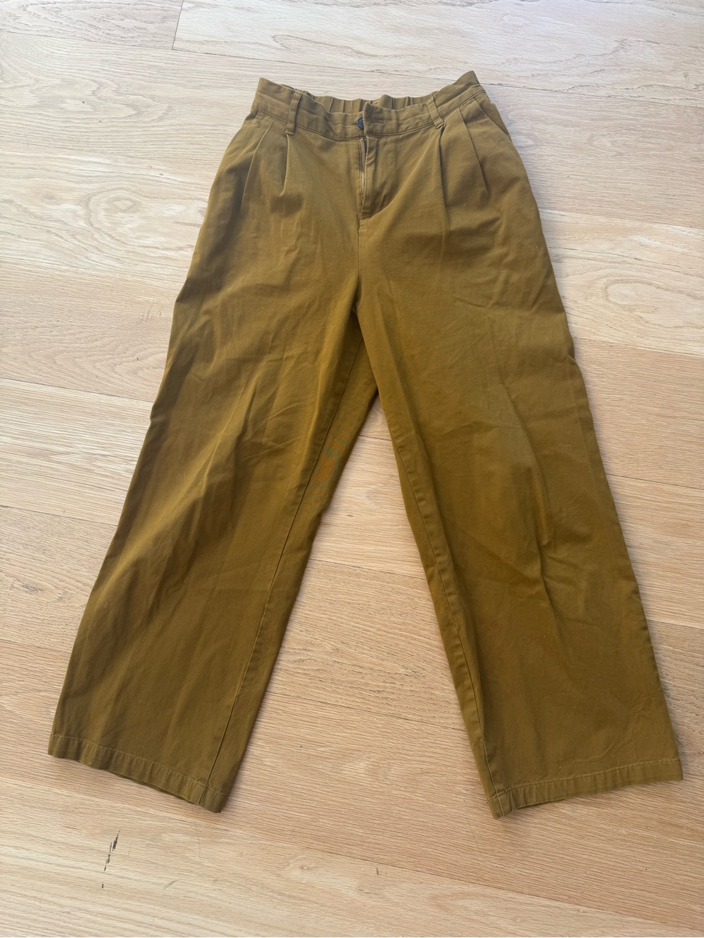 Women’s mustard Olive Straight-Leg Pants